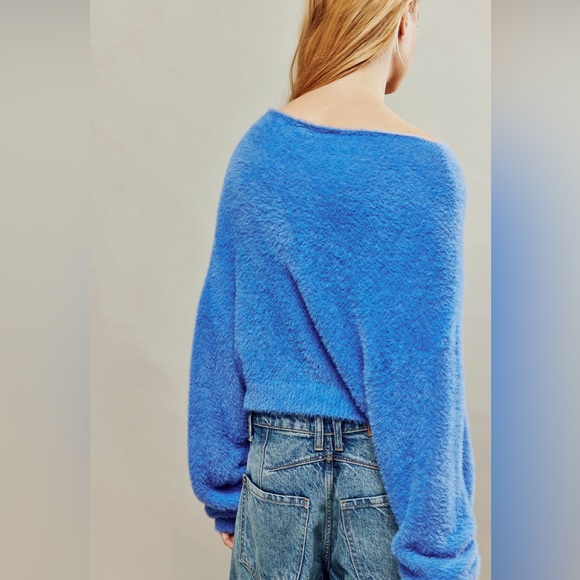NWT Free People / FP One Cirilla sweater in Blue Iris / new;flawless - Picture 4 of 16